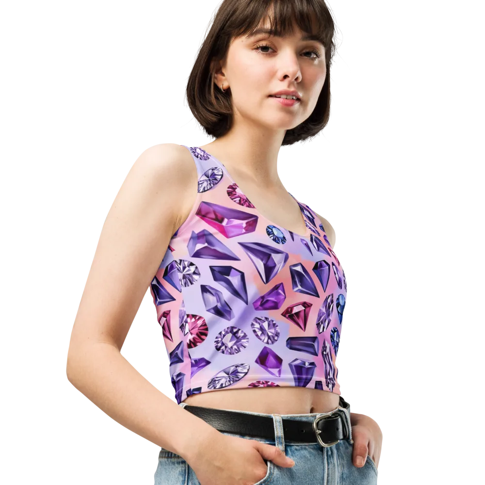 Violet Facets on Crop Top — Right Front