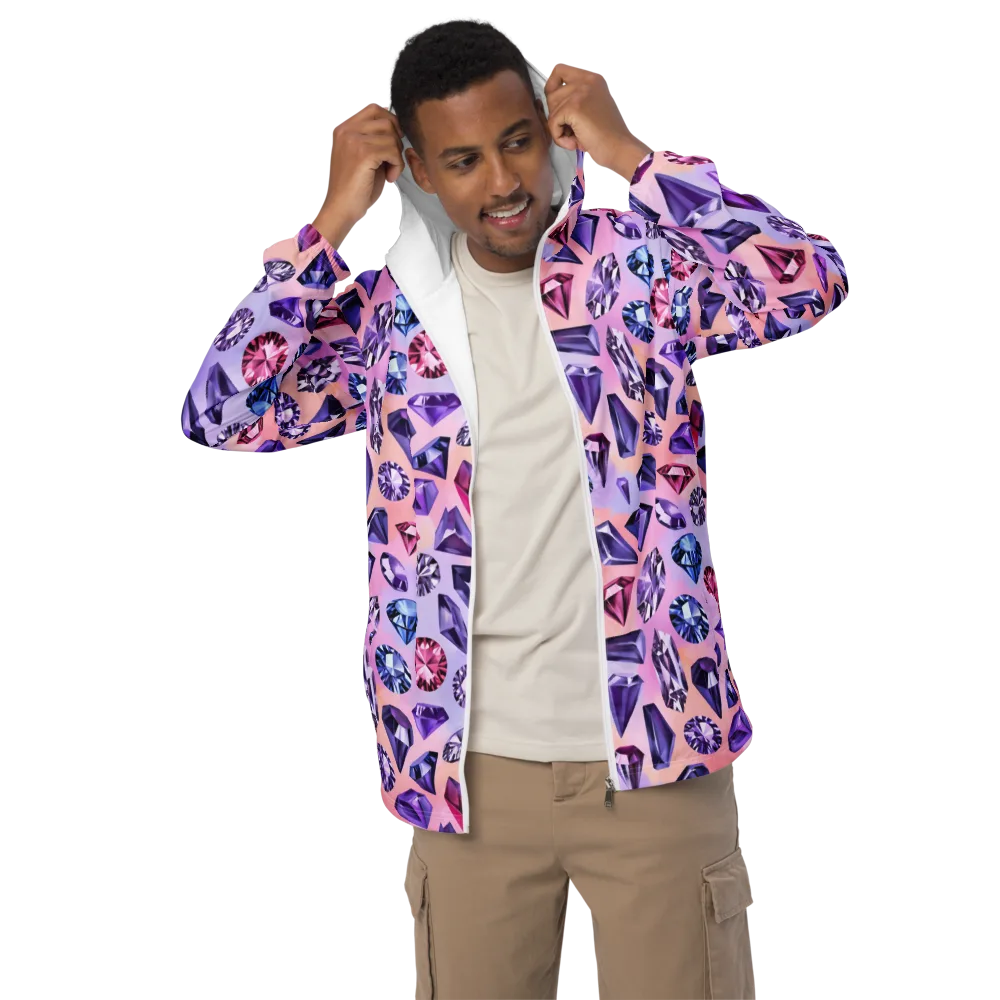 Violet Facets on Men's Windbreaker — Front