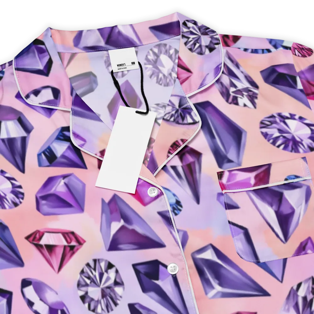 Violet Facets on Women's Short Sleeve Pajama Top — Product details