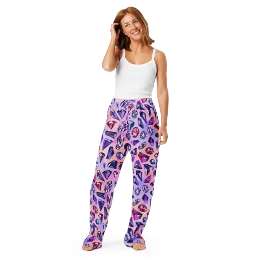 Violet Facets on a Women's Pajama Pants