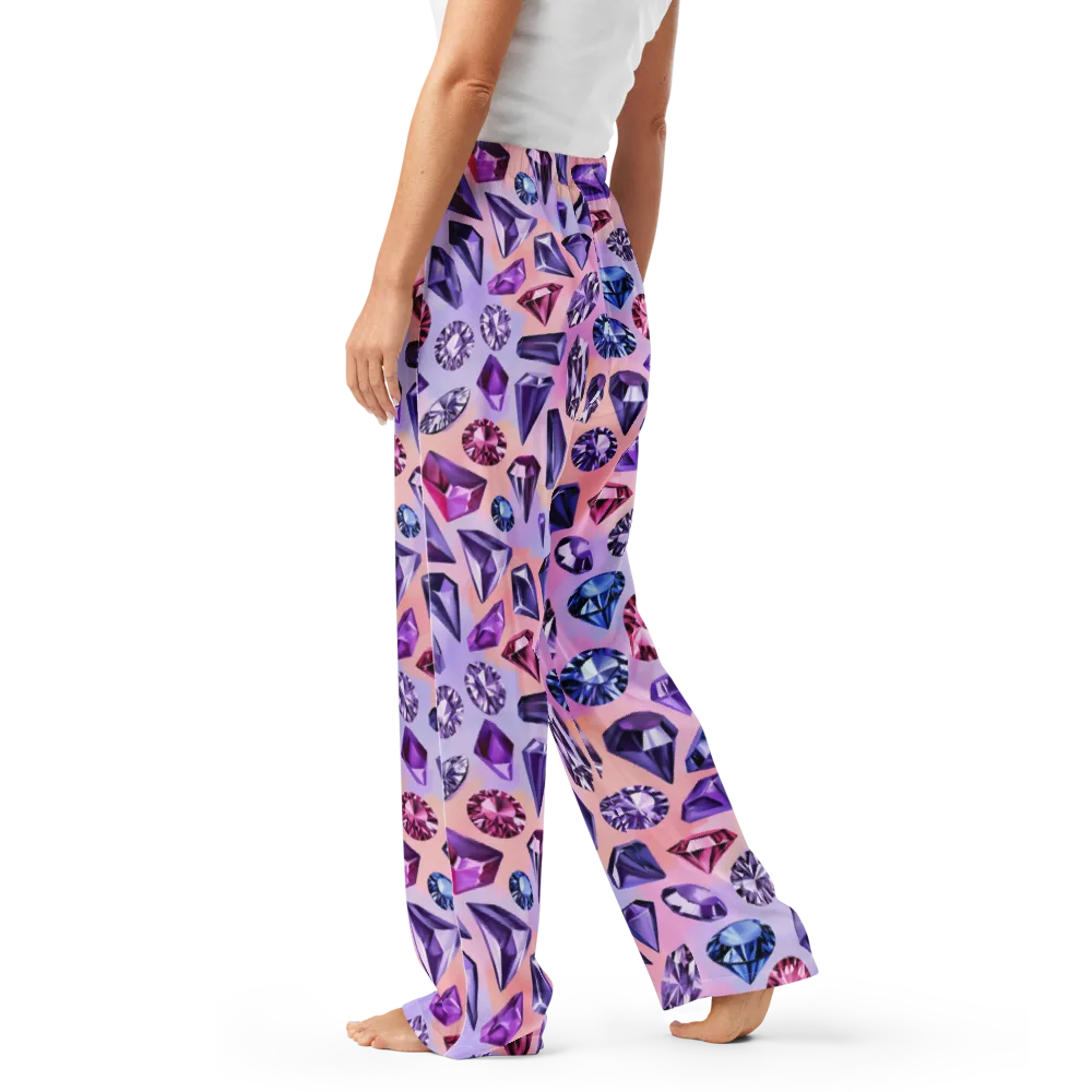 Violet Facets on Women's Pajama Pants — Left
