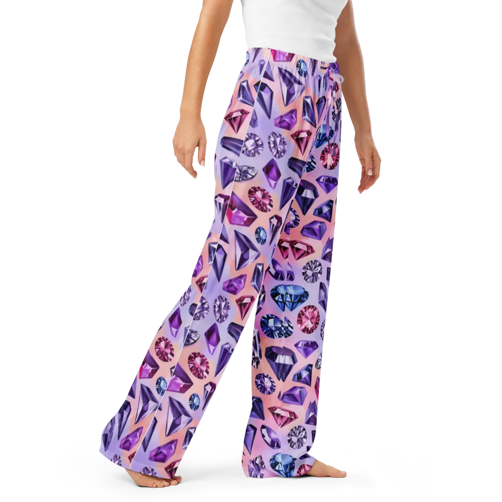 Violet Facets on Women's Pajama Pants — Right Front
