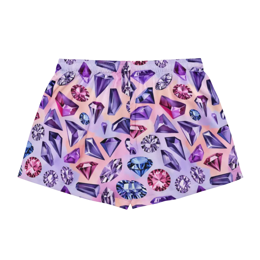 Violet Facets on Women's Pajama Shorts — Back
