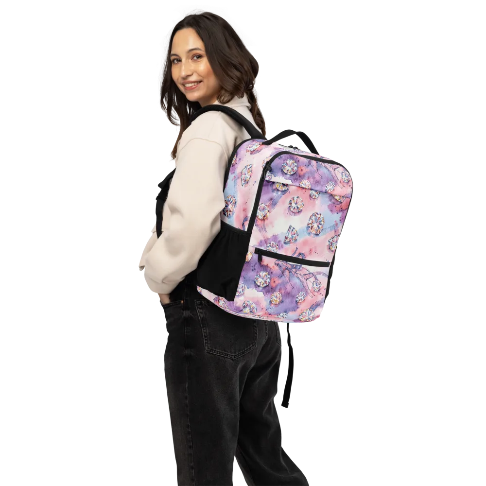 Diamond Watercolor on Utility Backpack — Back