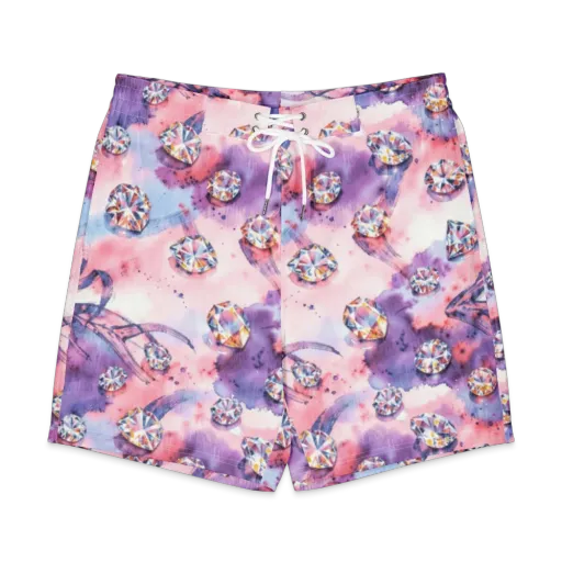 Diamond Watercolor on a Men's Board Shorts