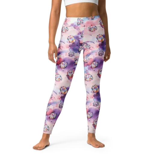 Diamond Watercolor on a Yoga Leggings