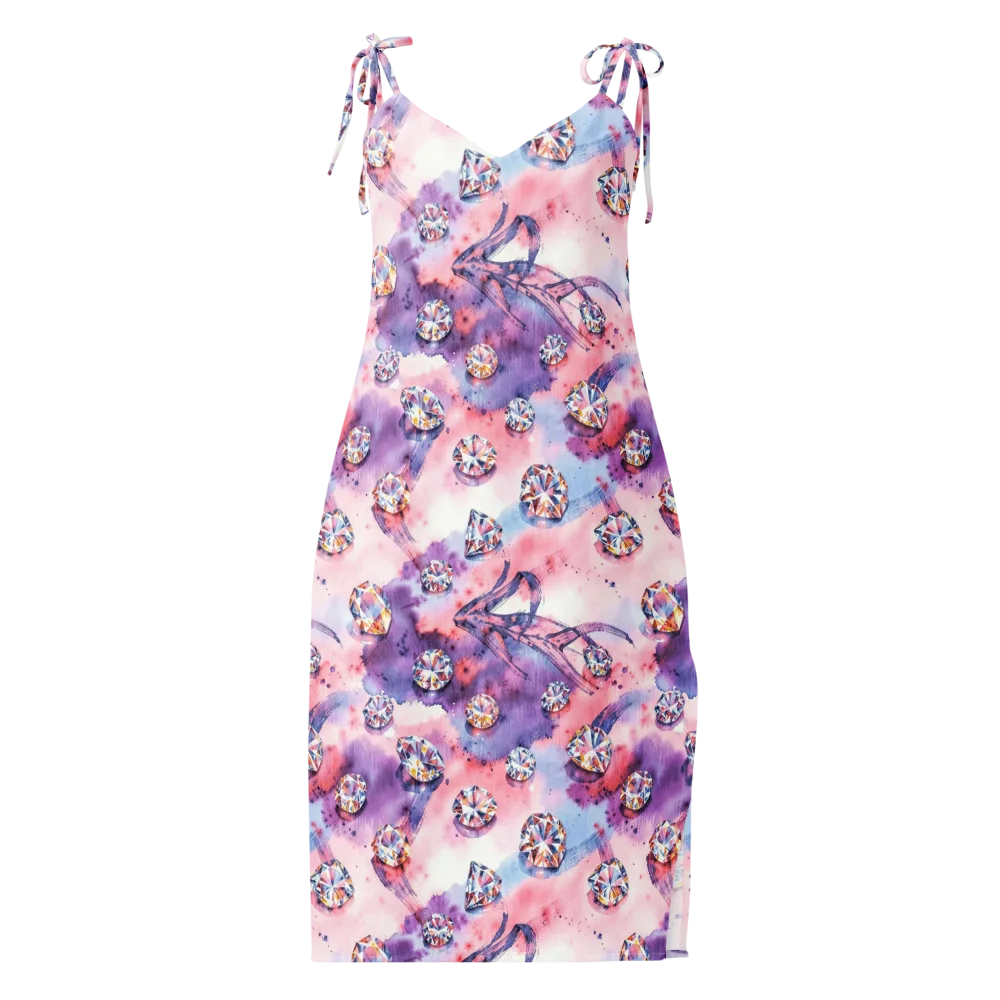 Diamond Watercolor on Slip Dress — Front
