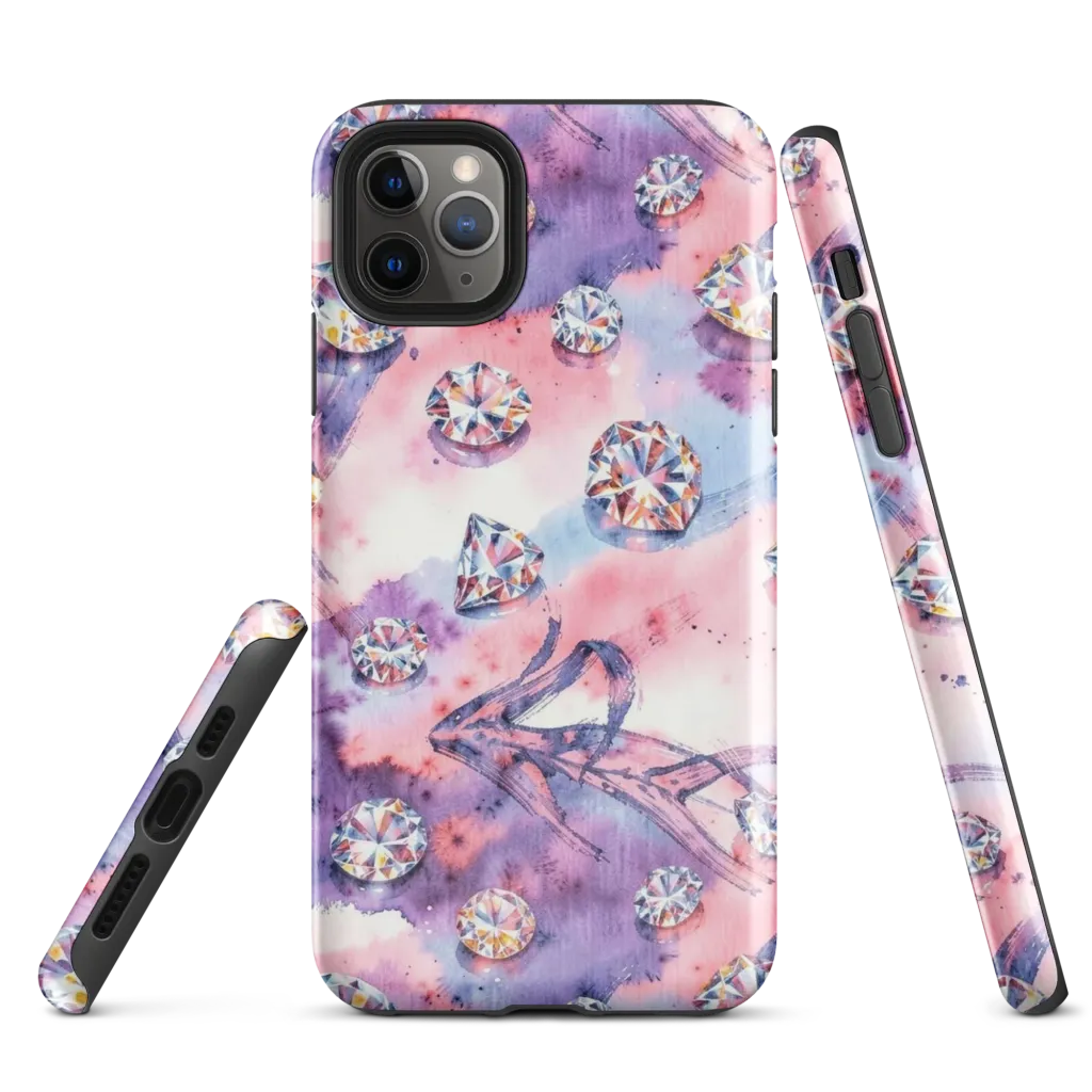 Diamond Watercolor on Tough Case for iPhone® — Front