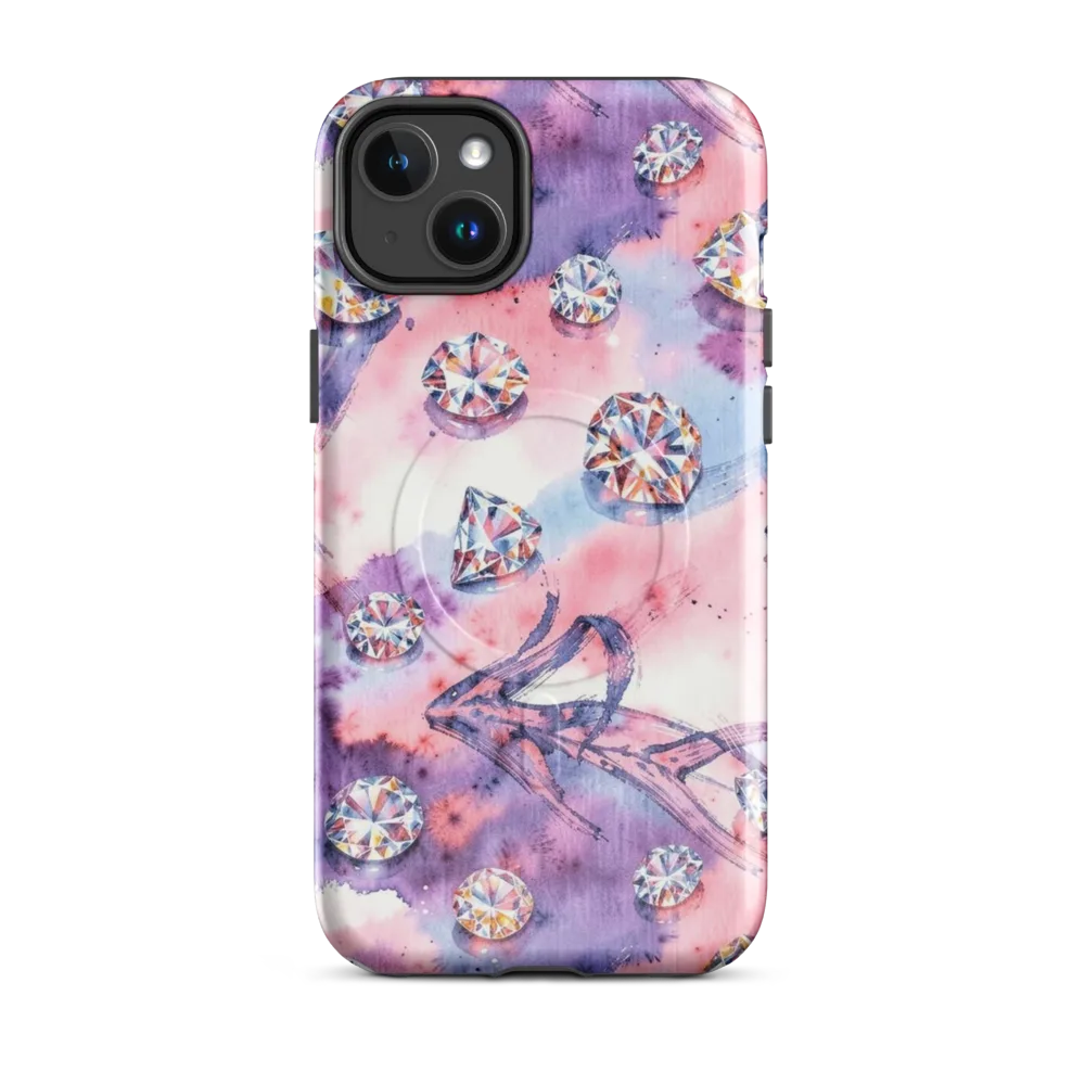 Diamond Watercolor on MagSafe Tough Case for iPhone® — Front
