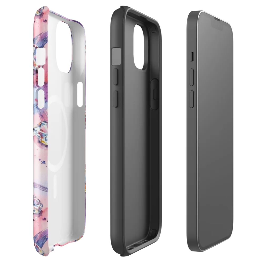 Diamond Watercolor on MagSafe Tough Case for iPhone® — Front