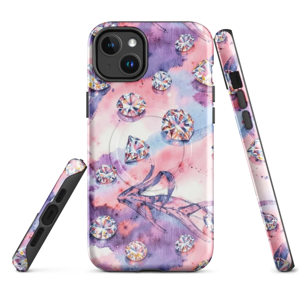 Diamond Watercolor on MagSafe Tough Case for iPhone® — Front