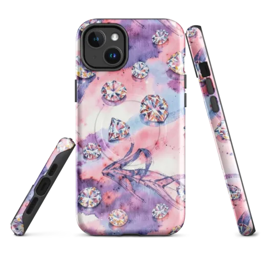 Diamond Watercolor on a MagSafe Tough Case for iPhone®