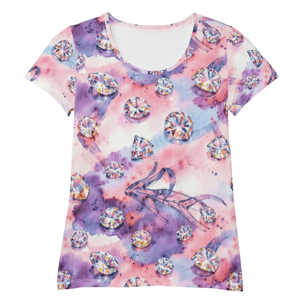 Diamond Watercolor on Women's Athletic T-Shirt — Front