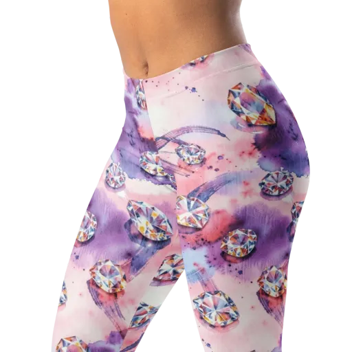 Diamond Watercolor on a Leggings