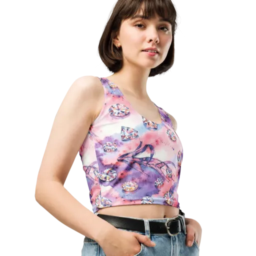 Diamond Watercolor on a Crop Top