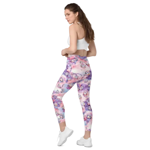 Diamond Watercolor on a Leggings with Pockets
