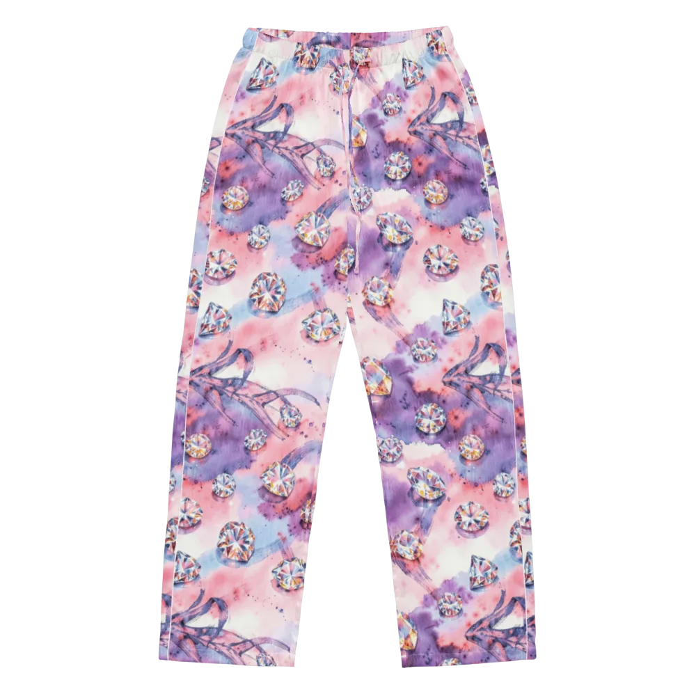Diamond Watercolor on Women's Pajama Pants — Front