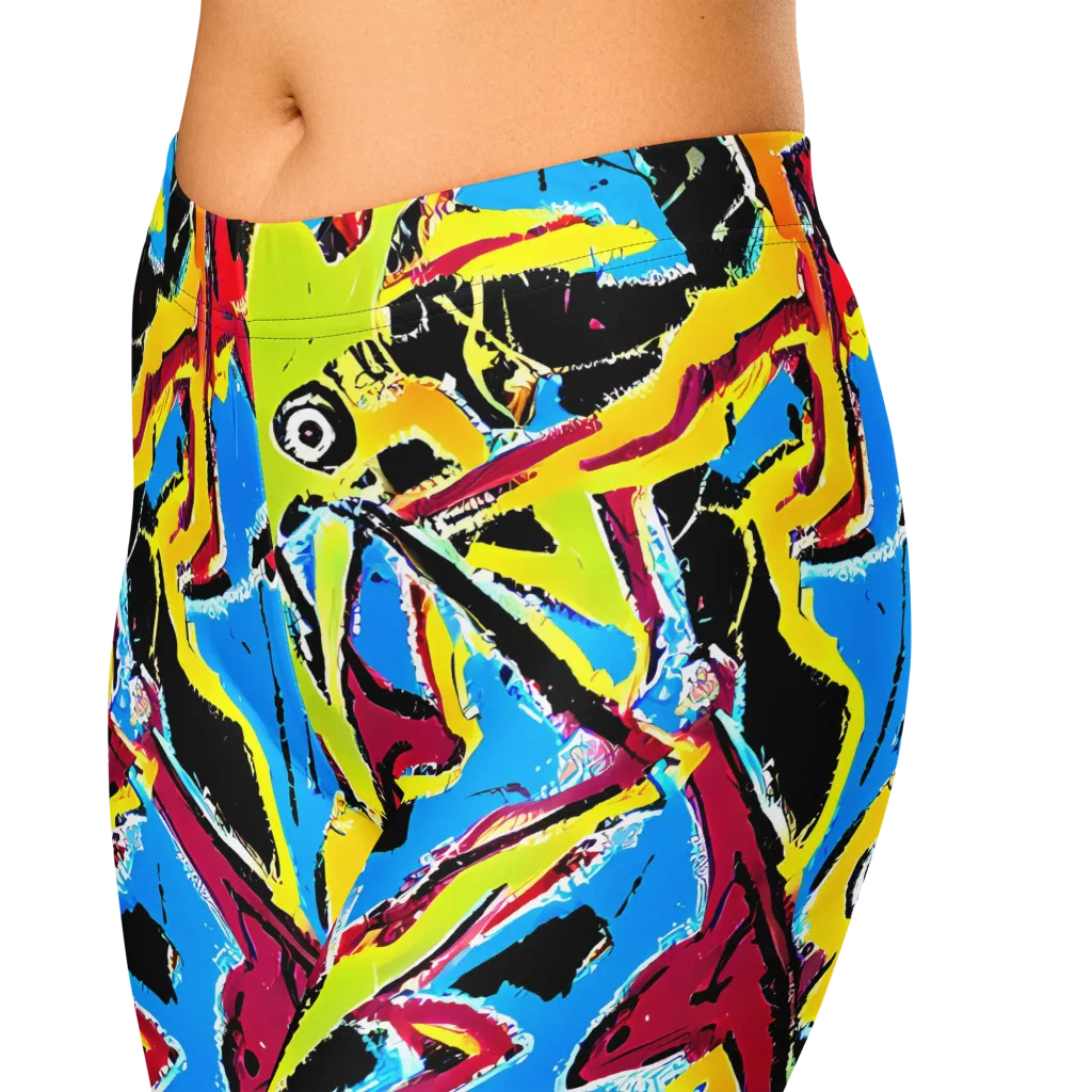 Electric Fossils on Capri Leggings — Zoomed-in