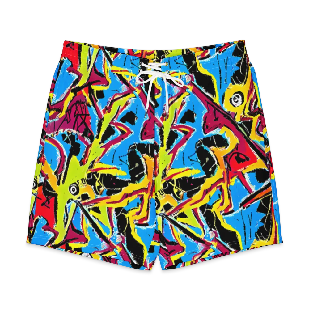 Electric Fossils on Men's Board Shorts — Front