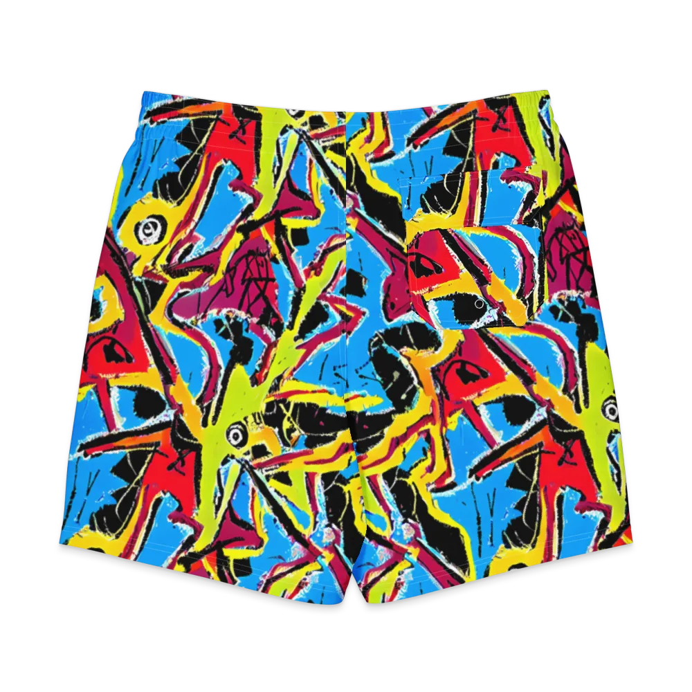 Electric Fossils on Men's Board Shorts — Back