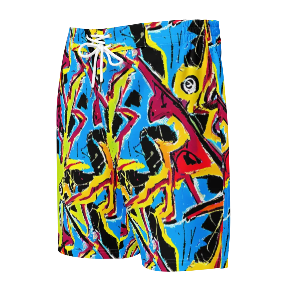 Electric Fossils on Men's Board Shorts — Front