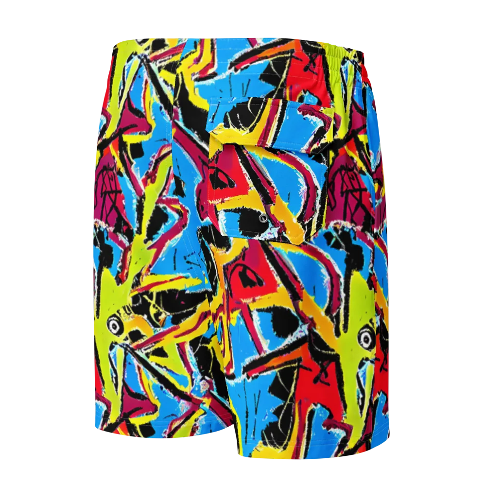 Electric Fossils on Men's Board Shorts — Back