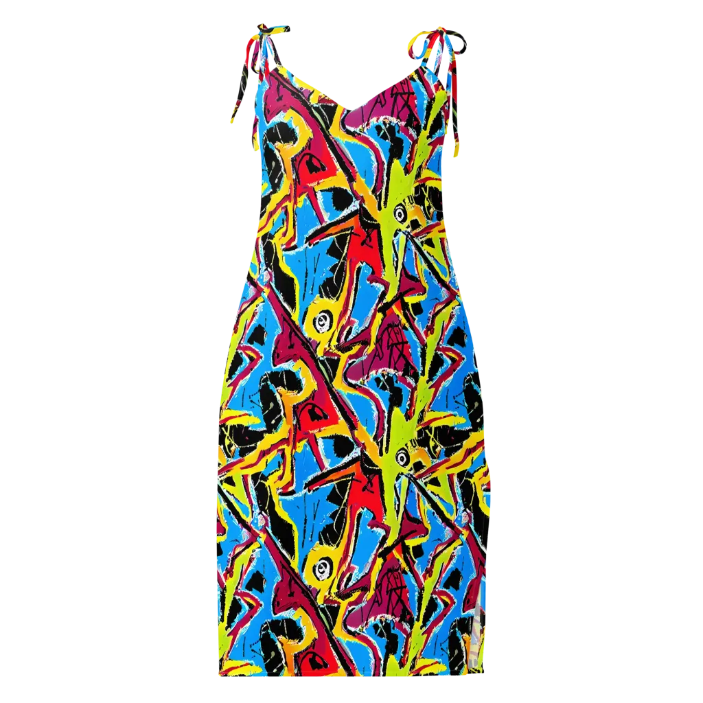 Electric Fossils on Slip Dress — Front