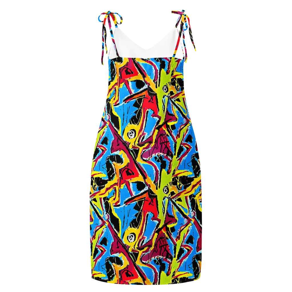 Electric Fossils on Slip Dress — Back