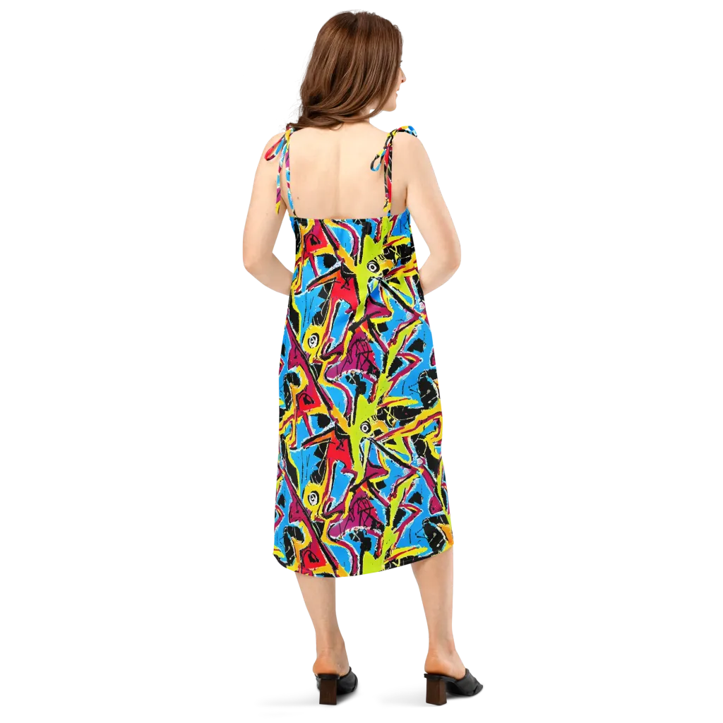 Electric Fossils on Slip Dress — Back