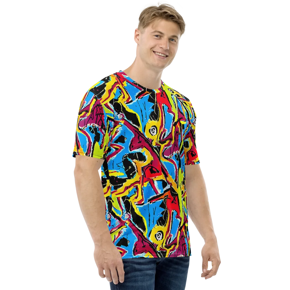 Electric Fossils on Men's Crew Neck T-Shirt — Right
