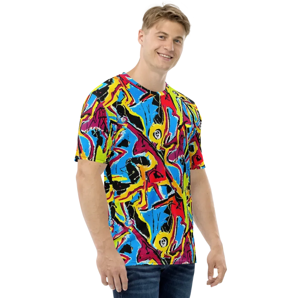 Electric Fossils on Men's Crew Neck T-Shirt — Right