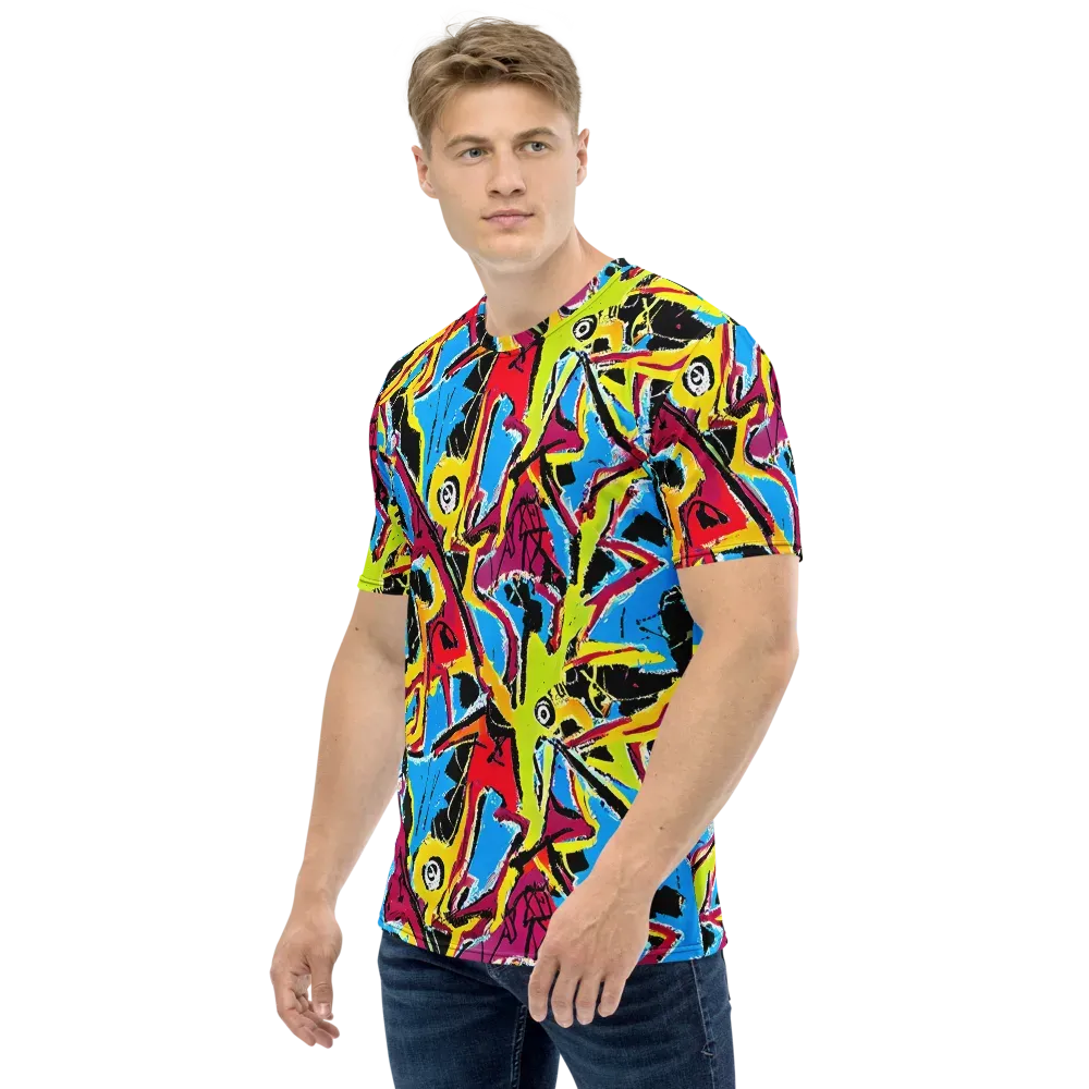 Electric Fossils on Men's Crew Neck T-Shirt — Left
