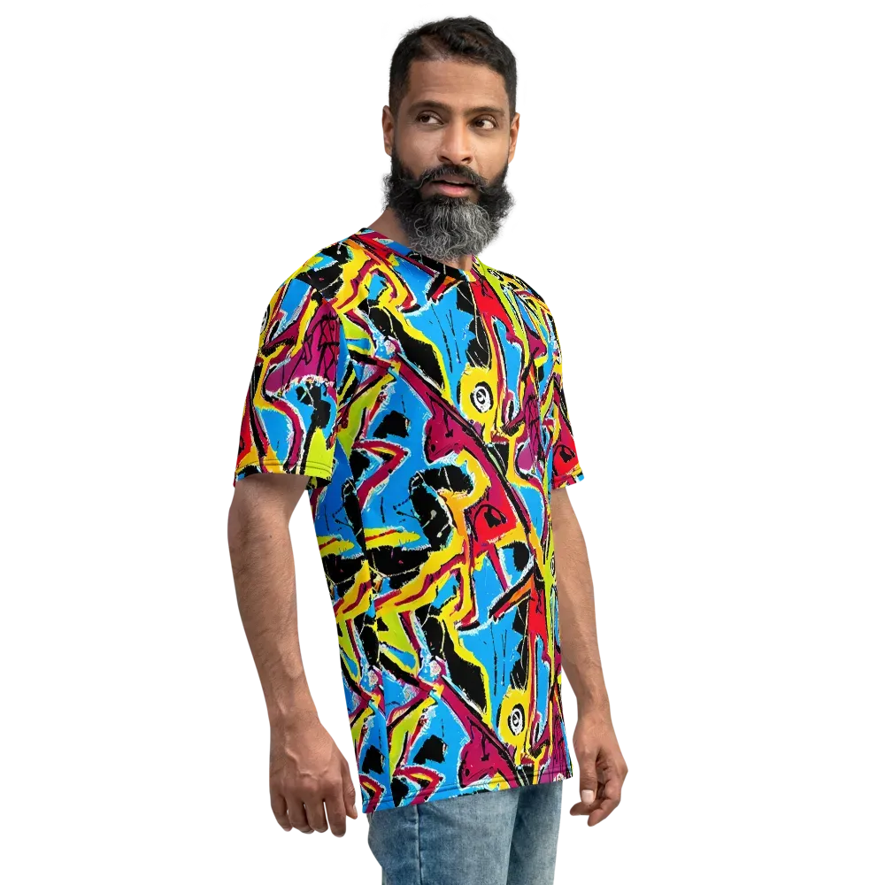 Electric Fossils on Men's Crew Neck T-Shirt — Right