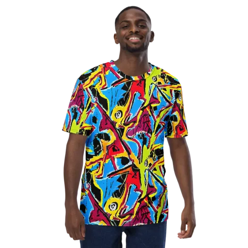 Electric Fossils on a Men's Crew Neck T-Shirt