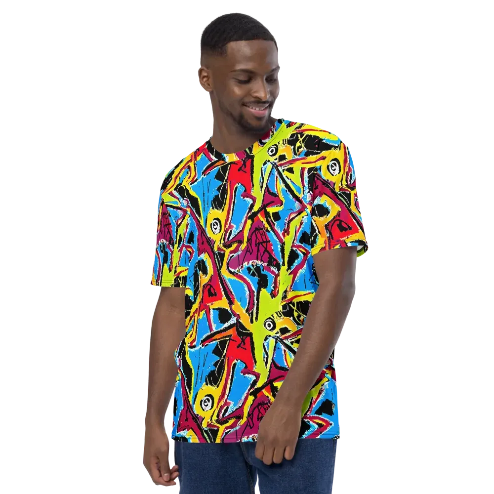 Electric Fossils on Men's Crew Neck T-Shirt — Left