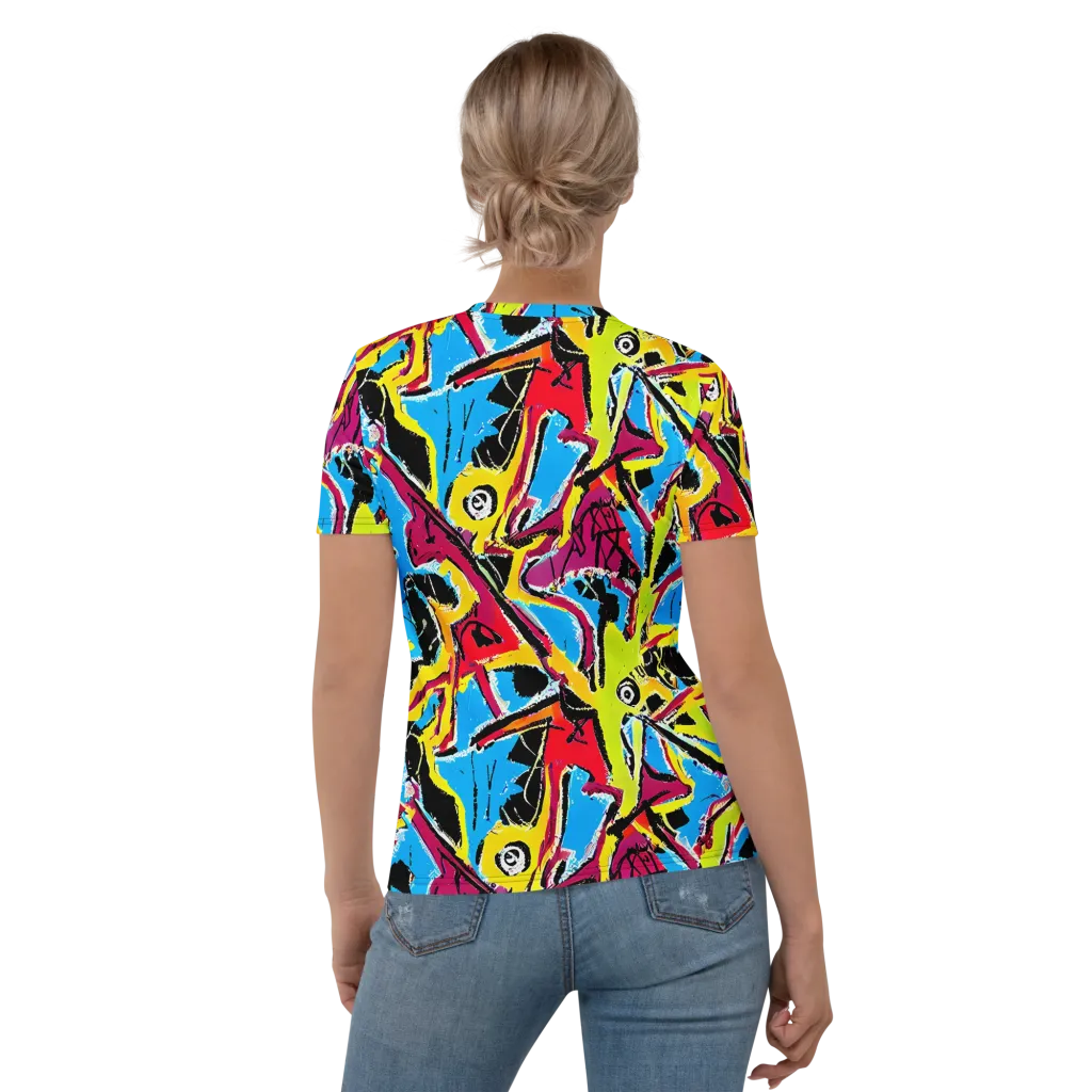Electric Fossils on Women's Crew Neck T-Shirt — Back