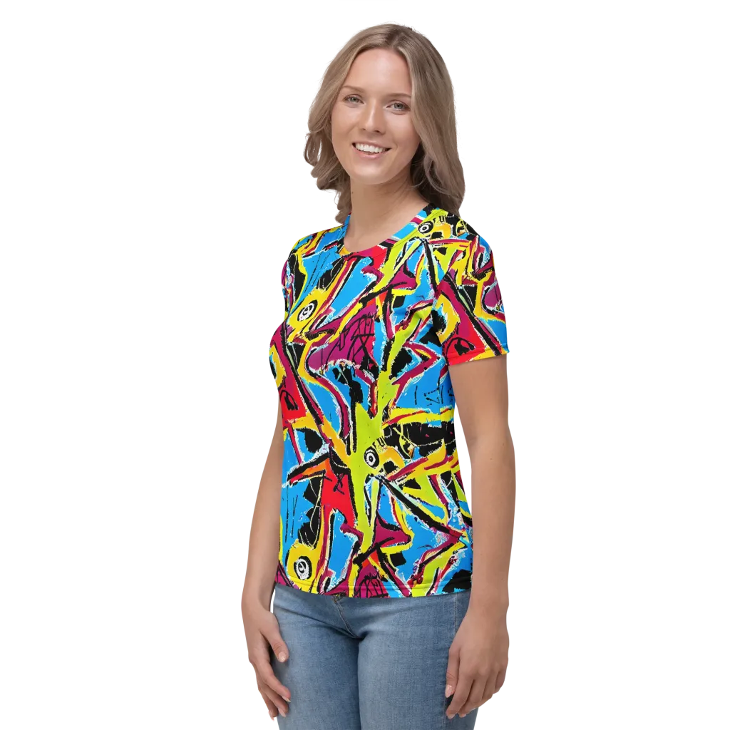 Electric Fossils on Women's Crew Neck T-Shirt — Left