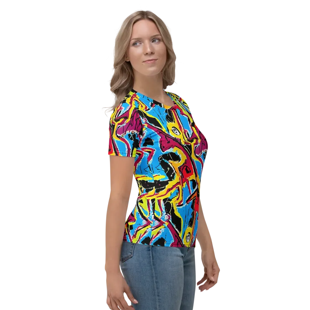 Electric Fossils on Women's Crew Neck T-Shirt — Right