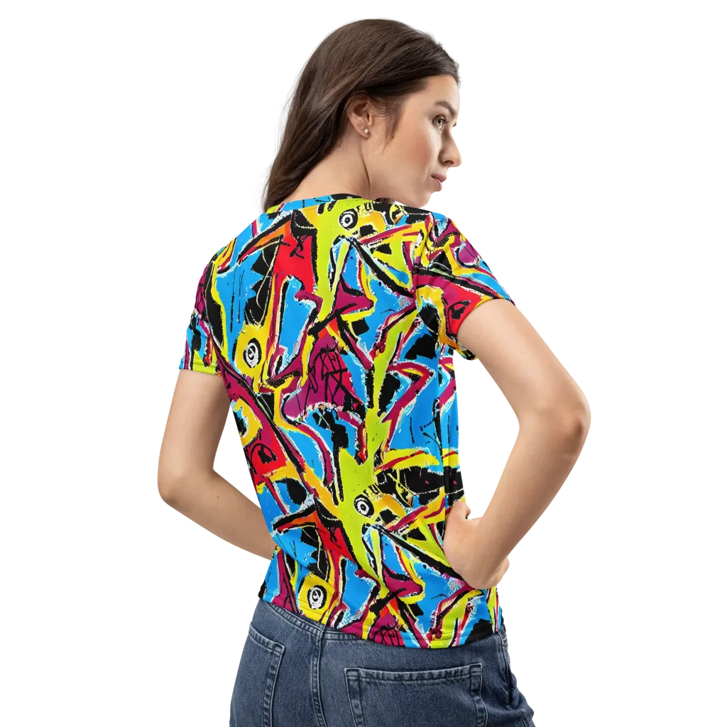Electric Fossils on Women's Crew Neck T-Shirt — Back