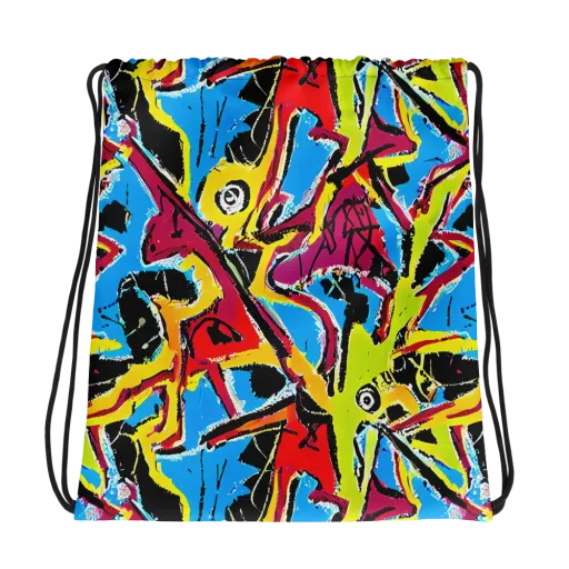 Electric Fossils on a Drawstring Bag