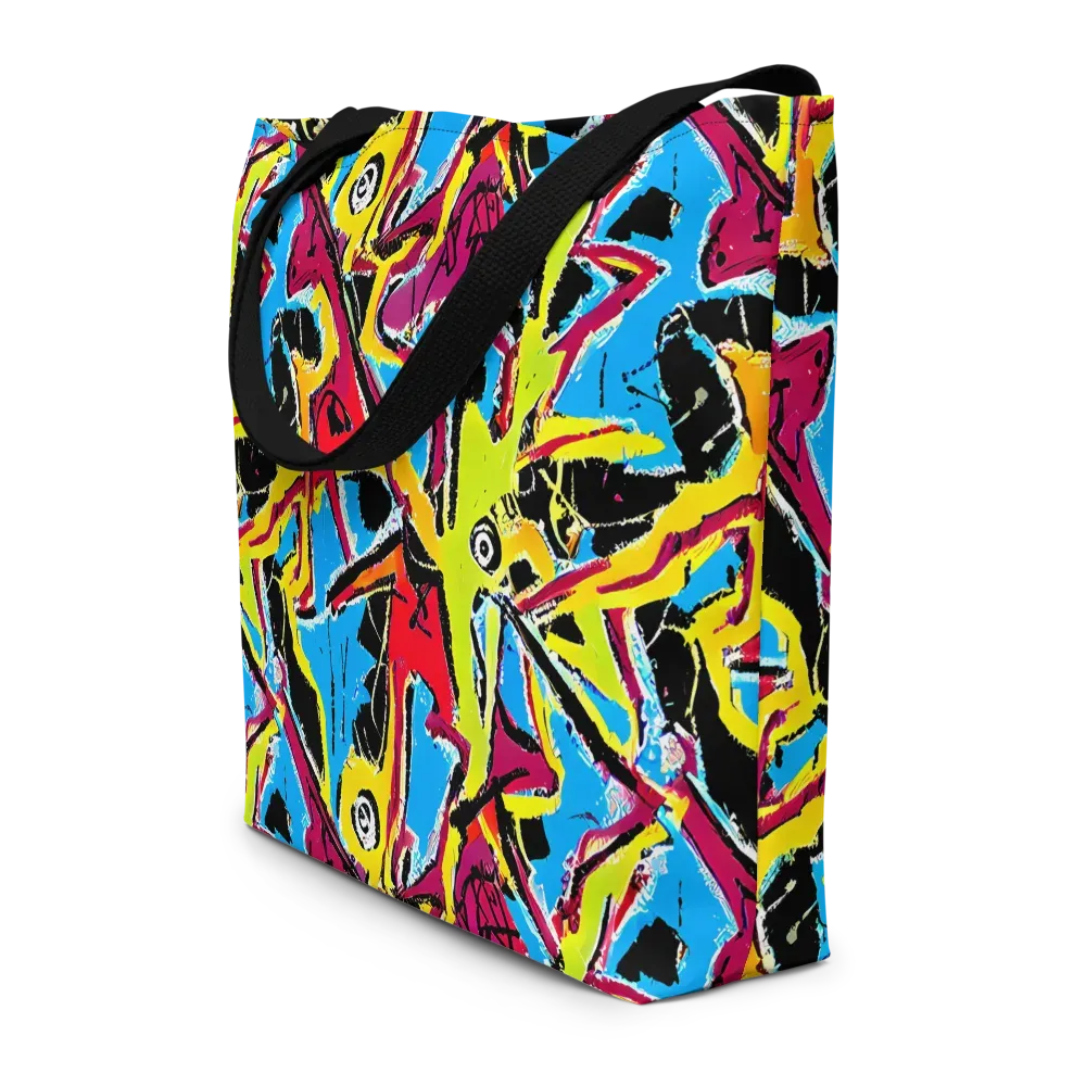 Electric Fossils on Large Tote Bag W/ Pocket — Front