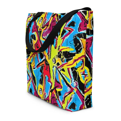 Electric Fossils on a Large Tote Bag W/ Pocket