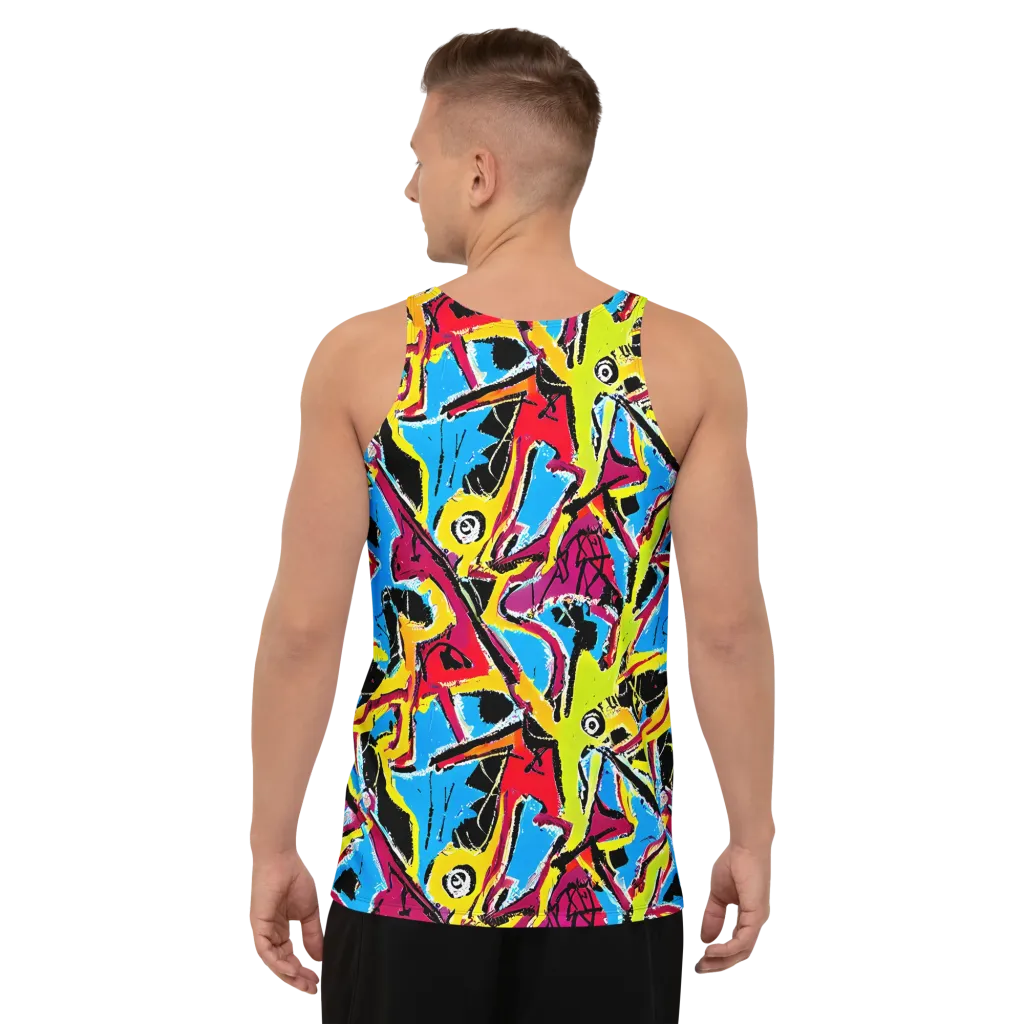 Electric Fossils on Men's Tank Top — Back