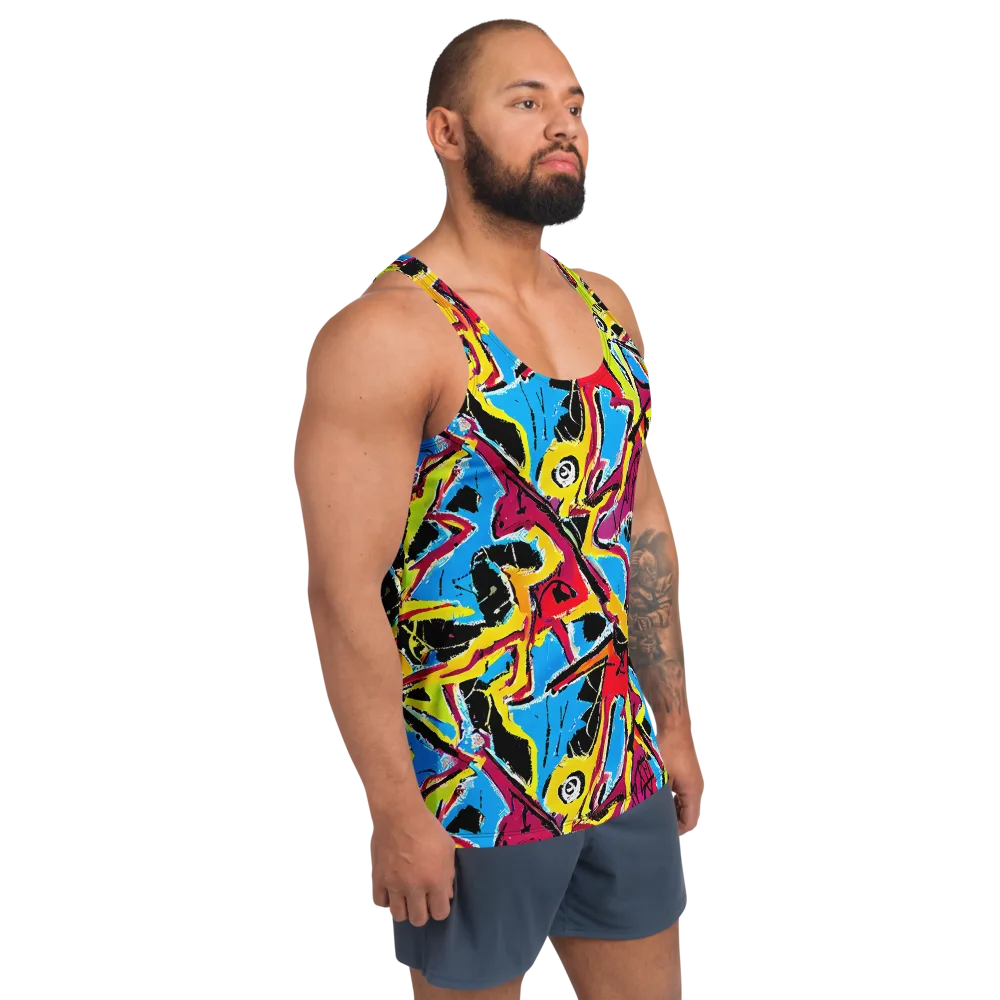 Electric Fossils on Men's Tank Top — Right Front