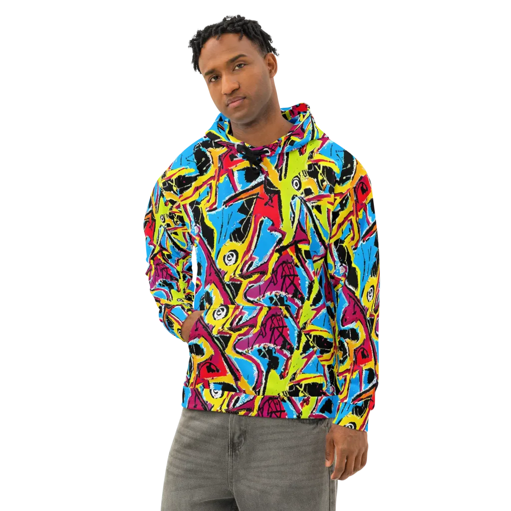 Electric Fossils on Cotton Hoodie — Left Front