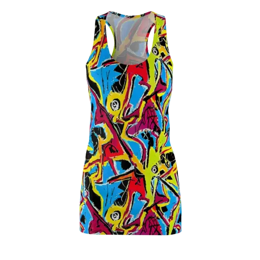 Electric Fossils on a Racerback Dress
