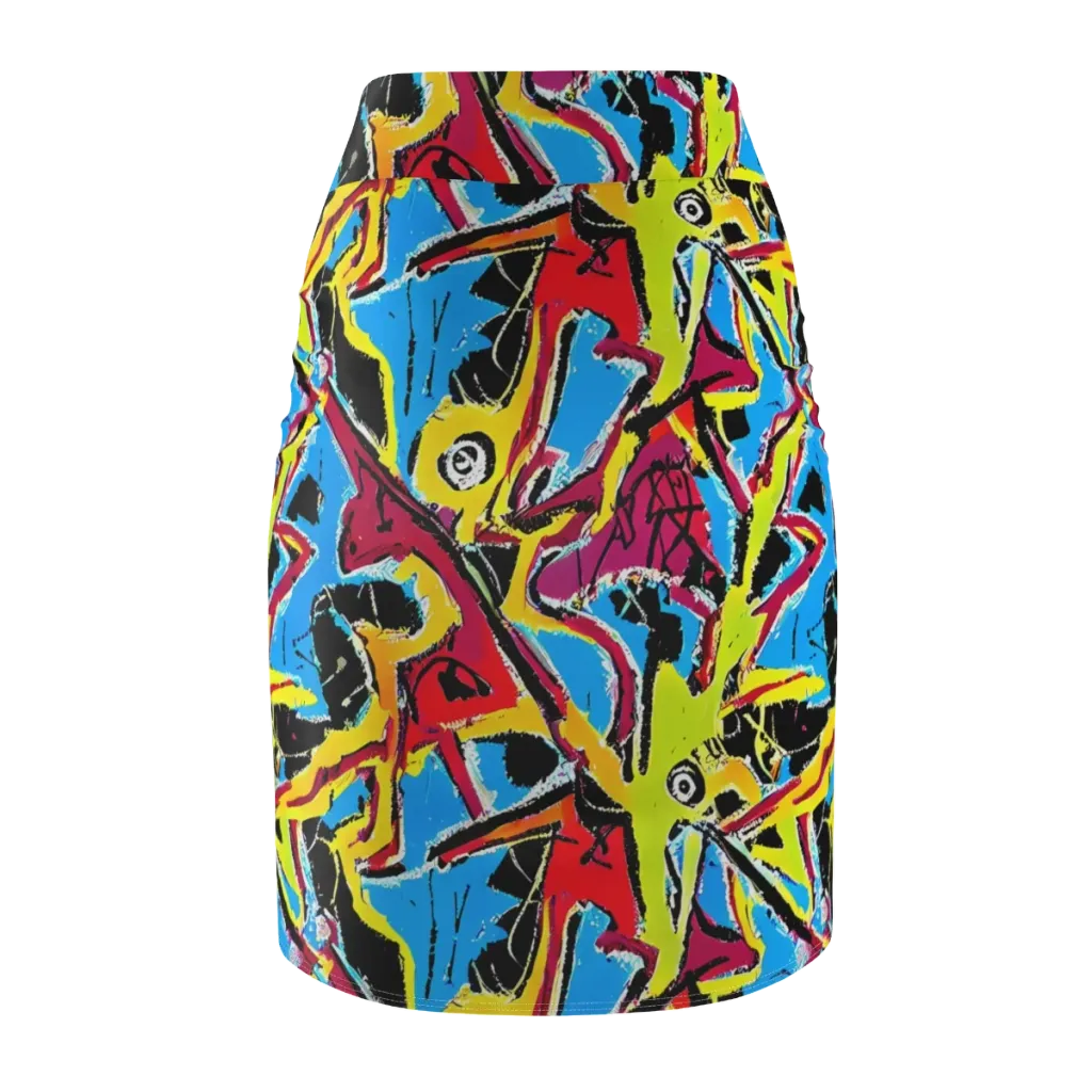 Electric Fossils on Pencil Skirt — Back