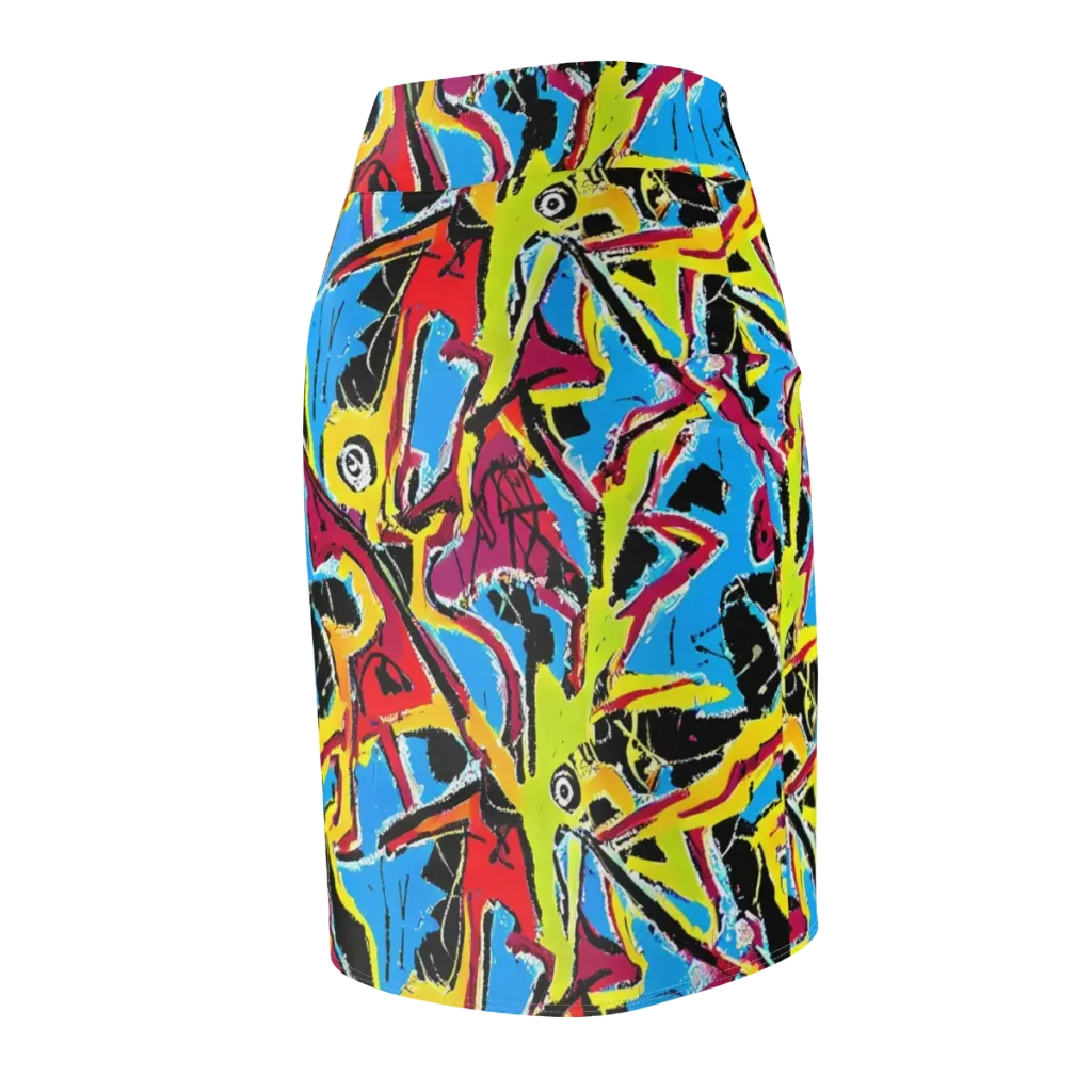 Electric Fossils on Pencil Skirt — Back Side