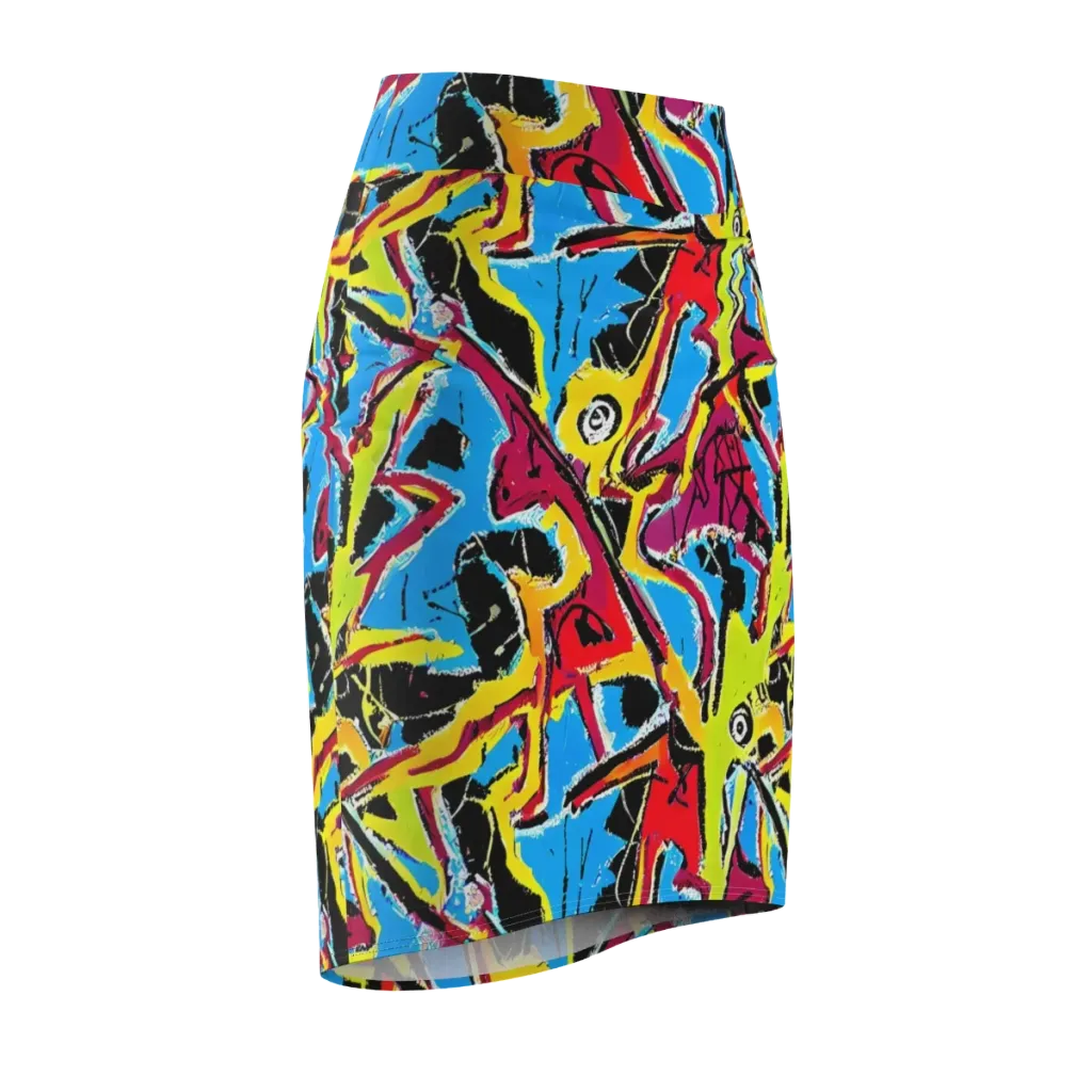 Electric Fossils on Pencil Skirt — Front Side