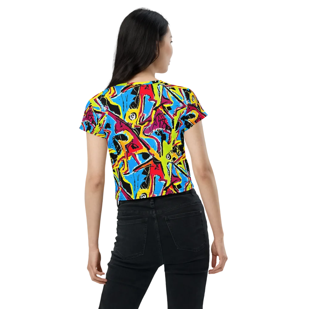 Electric Fossils on Crop Tee — Back